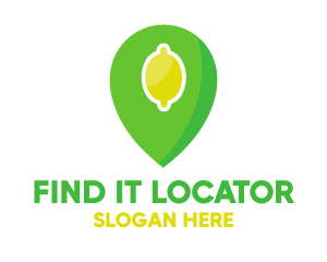 Locator - Lemon Location Pin logo design