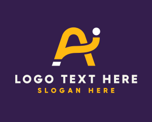 Esports - Modern Digital Business Letter A logo design