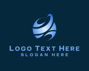 Logistics - Gradient Globe Splash logo design