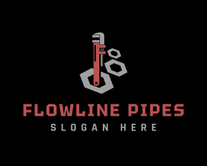 Plumbing Pipe Wrench logo design