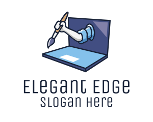 Class - Laptop Digital Painting logo design