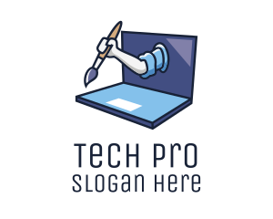 Laptop - Laptop Digital Painting logo design