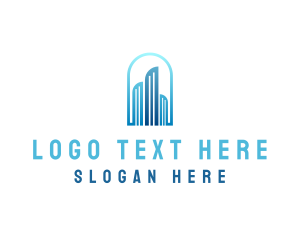 Land - Building Construction Developer logo design