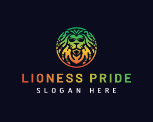 Lion Jamaican Rastafari logo design