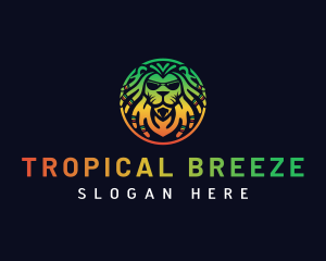 Lion Jamaican Rastafari logo design