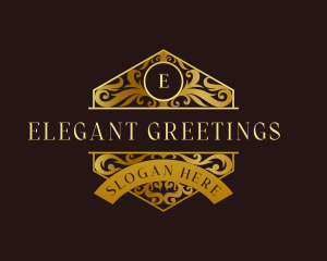  Elegant Ornamental Crest logo design