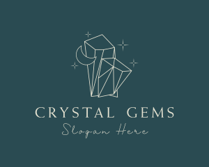 Deluxe Moon Crystal logo design