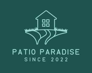 Patio - House Lawn Grass Yard logo design