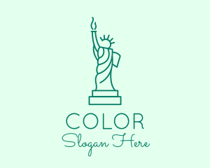 Minimalist Statue of Liberty  logo design