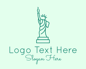 Minimalist Statue of Liberty  Logo