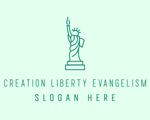 Minimalist Statue of Liberty  logo design