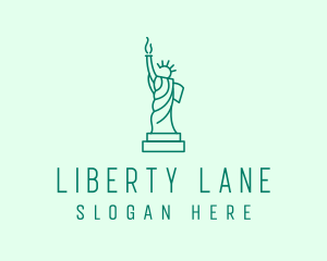 Minimalist Statue of Liberty  logo design