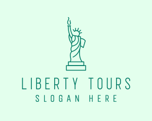 Minimalist Statue of Liberty  logo design