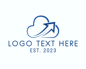 Application - Modern Cloud Arrow logo design