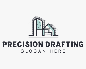 Drafting - Architect Construction Blueprint logo design