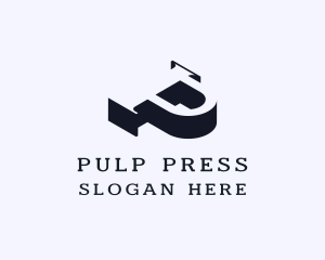 Publishing Library Company Letter P logo design