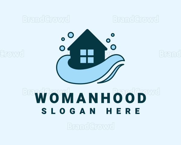 Water Splash Clean House Logo