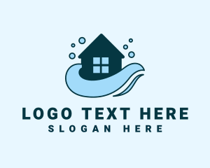 Residential - Water Splash Clean House logo design