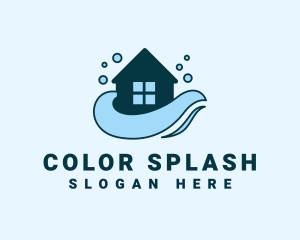 Water Splash Clean House logo design