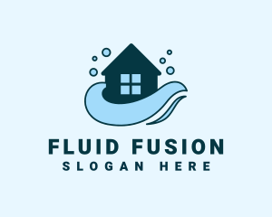 Water Splash Clean House logo design