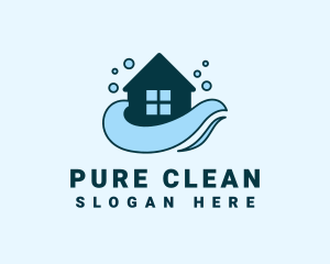 Water Splash Clean House logo design