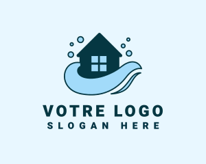 Cleaning - Water Splash Clean House logo design