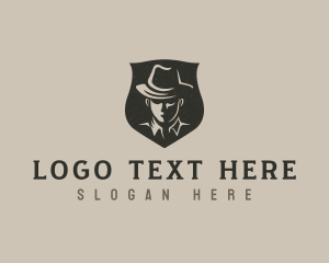 Hat - Detective Investigator Man logo design