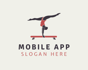 Gymnastics Balance Pose Logo