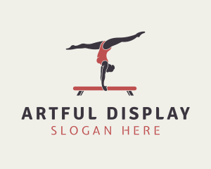 Gymnastics Balance Pose logo design