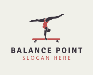 Gymnastics Balance Pose logo design