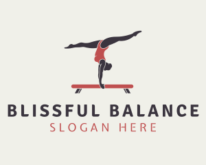 Gymnastics Balance Pose logo design