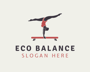 Gymnastics Balance Pose logo design