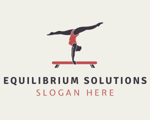 Balance - Gymnastics Balance Pose logo design