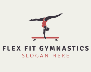 Gymnastics Balance Pose logo design