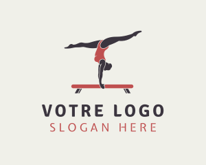 Exhibition - Gymnastics Balance Pose logo design