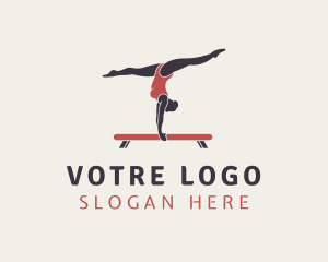 Aerobic - Gymnastics Balance Pose logo design