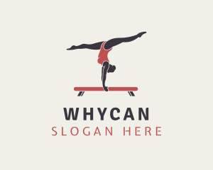 Exhibition - Gymnastics Balance Pose logo design