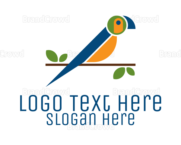 Colorful Macaw Bird Logo