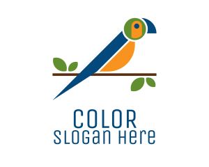 Colorful Macaw Bird logo design