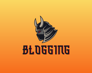  Demon Samurai Warrior Gaming logo design