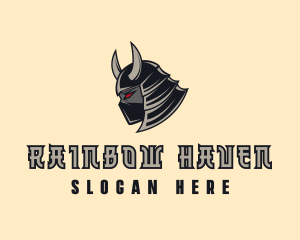  Demon Samurai Warrior Gaming logo design