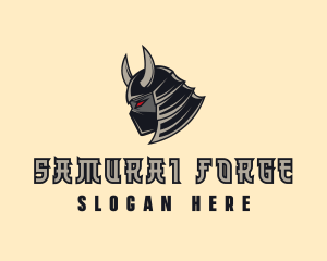  Demon Samurai Warrior Gaming logo design