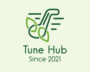 Itunes - Music Note Leaves Outline logo design