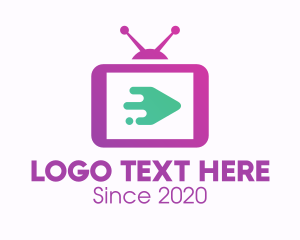 Broadcast - Media Television Screen logo design