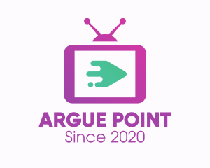 Debate - Media Television Screen logo design