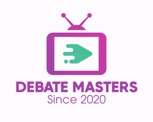 Debate - Media Television Screen logo design