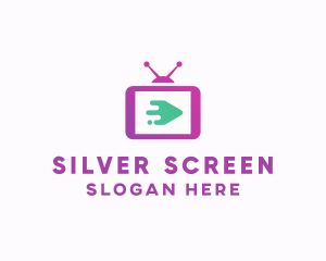 Media Television Screen logo design