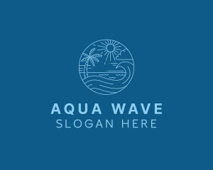 Beach Wave Summer logo design