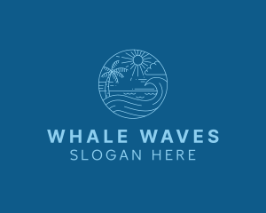 Beach Wave Summer logo design