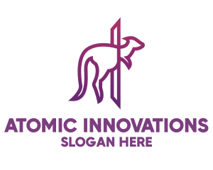 Modern Purple Kangaroo logo design